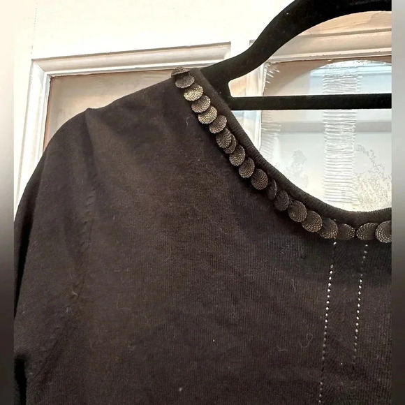 Vintage An Original Milly Of New York Cardigan Sweater Gold Embellishment Size M - Picture 9 of 15